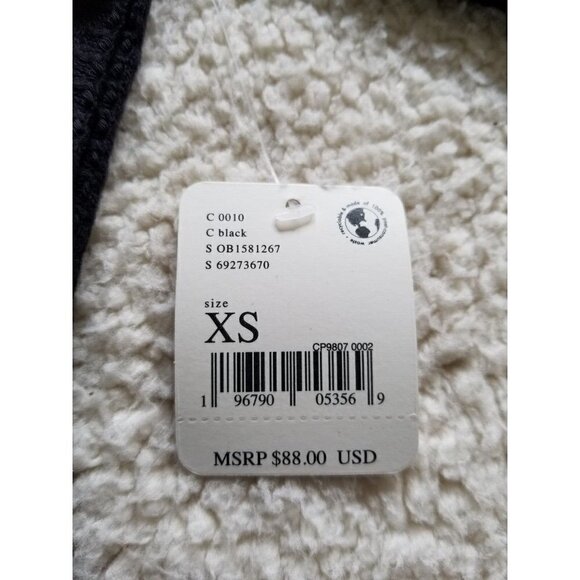 Free People Juicy Long Sleeve Black Waffle Knit Cowl Neck Size XS - Picture 9 of 9